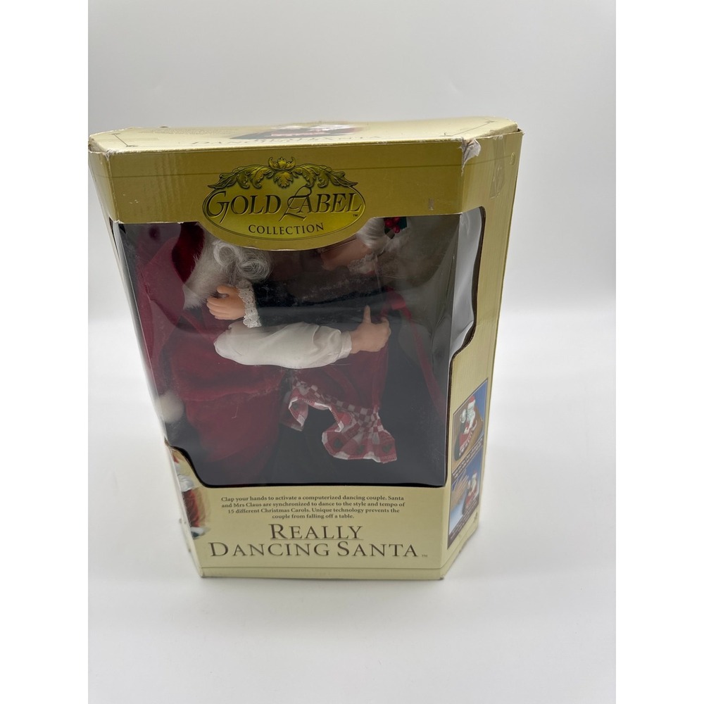 2002 Mr. Christmas Really Dancing Santa Dolls- Golden Label Collection- Tested - Picture 3 of 3